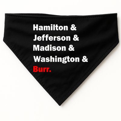 Hamilton & Jefferson & Madison & Washington & Burr. USA-Made Doggie Bandana