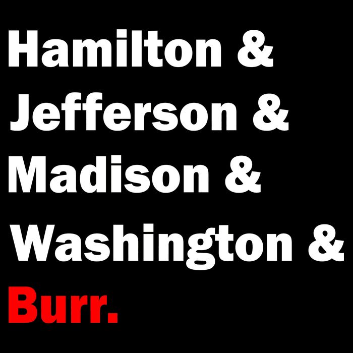 Hamilton & Jefferson & Madison & Washington & Burr. Cooling Performance Crew T-Shirt