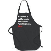 Hamilton & Jefferson & Madison & Washington & Burr. Full-Length Apron With Pockets