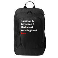 Hamilton & Jefferson & Madison & Washington & Burr. City Backpack