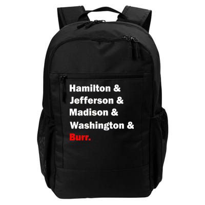 Hamilton & Jefferson & Madison & Washington & Burr. Daily Commute Backpack