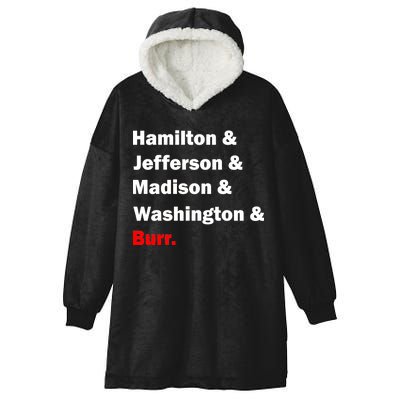 Hamilton & Jefferson & Madison & Washington & Burr. Hooded Wearable Blanket