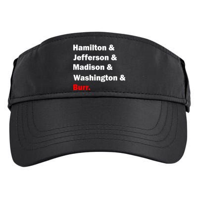 Hamilton & Jefferson & Madison & Washington & Burr. Adult Drive Performance Visor