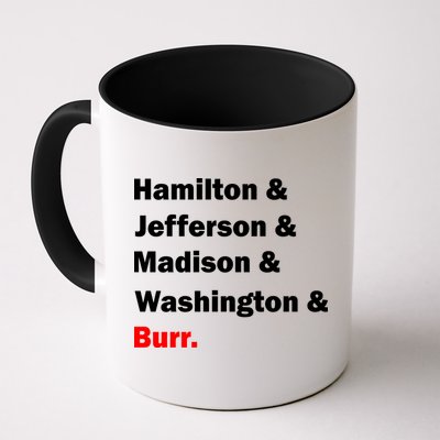 Hamilton & Jefferson & Madison & Washington & Burr. Mug