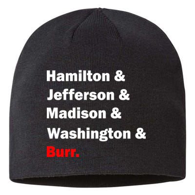 Hamilton & Jefferson & Madison & Washington & Burr. Sustainable Beanie