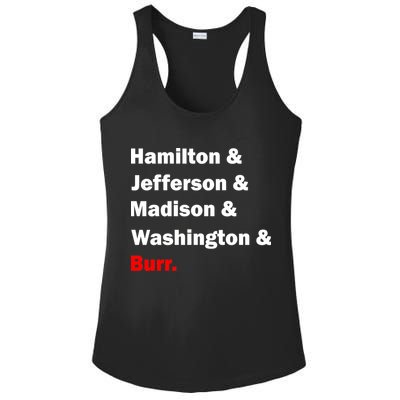 Hamilton & Jefferson & Madison & Washington & Burr. Ladies PosiCharge Competitor Racerback Tank