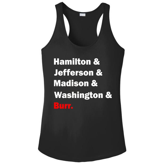 Hamilton & Jefferson & Madison & Washington & Burr. Ladies PosiCharge Competitor Racerback Tank