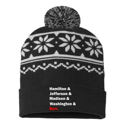 Hamilton & Jefferson & Madison & Washington & Burr. USA-Made Snowflake Beanie