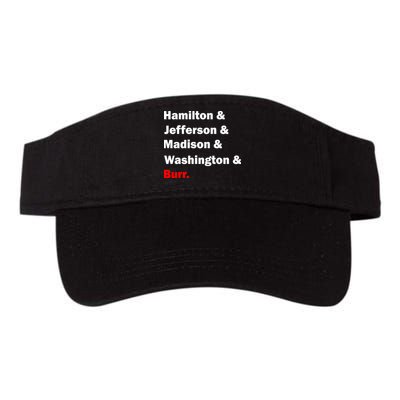 Hamilton & Jefferson & Madison & Washington & Burr. Visor