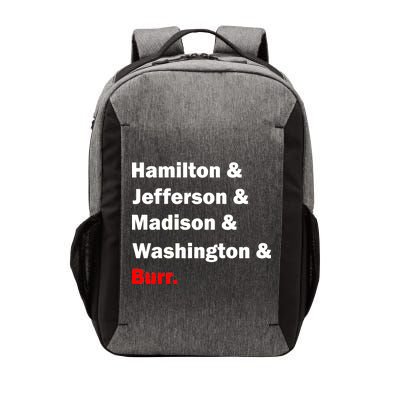 Hamilton & Jefferson & Madison & Washington & Burr. Vector Backpack