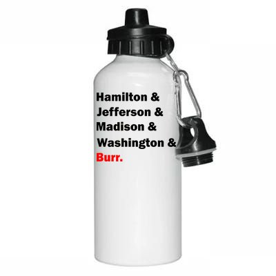 Hamilton & Jefferson & Madison & Washington & Burr. Aluminum Water Bottle