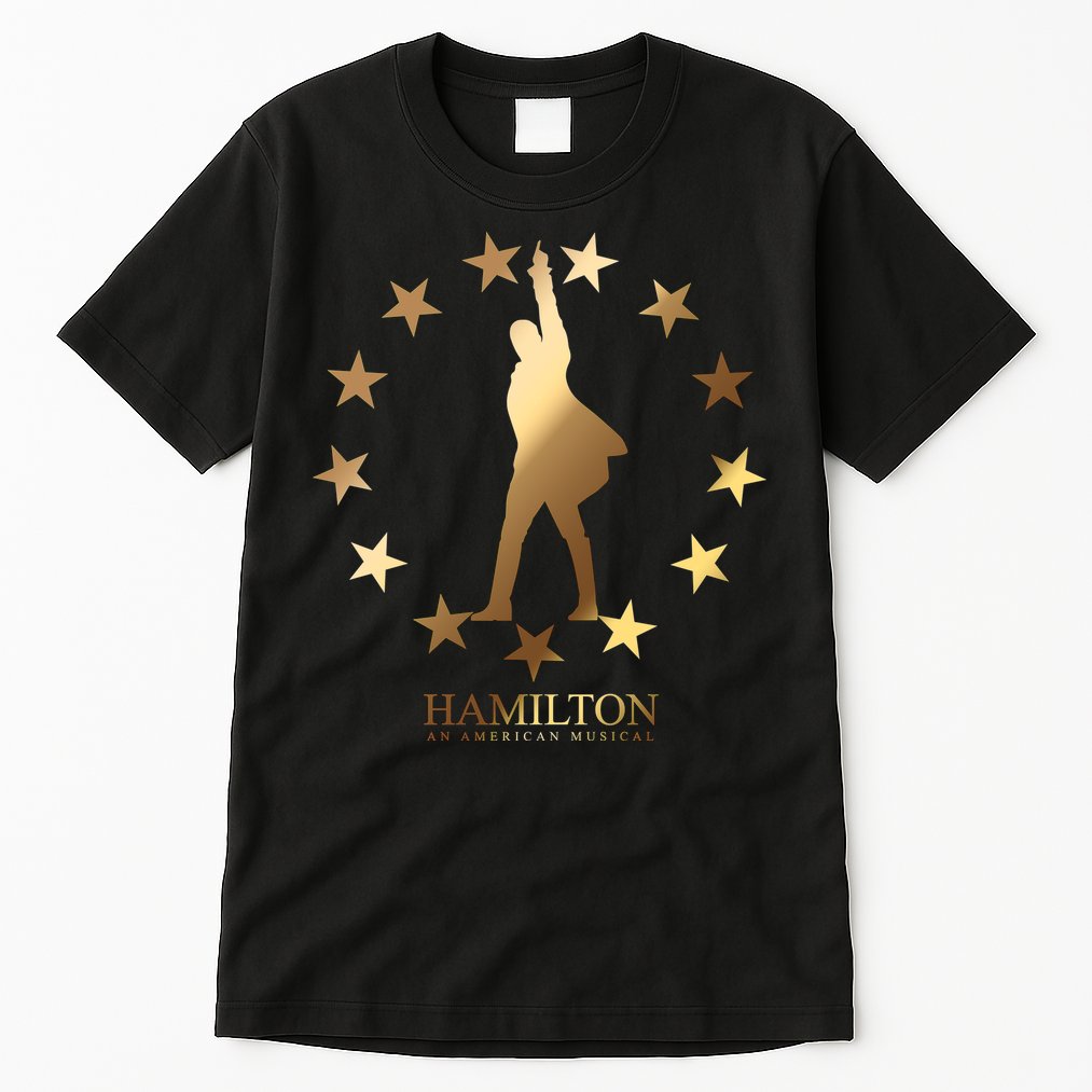 Hamilton An American Musical Golden Stars Tall T-Shirt