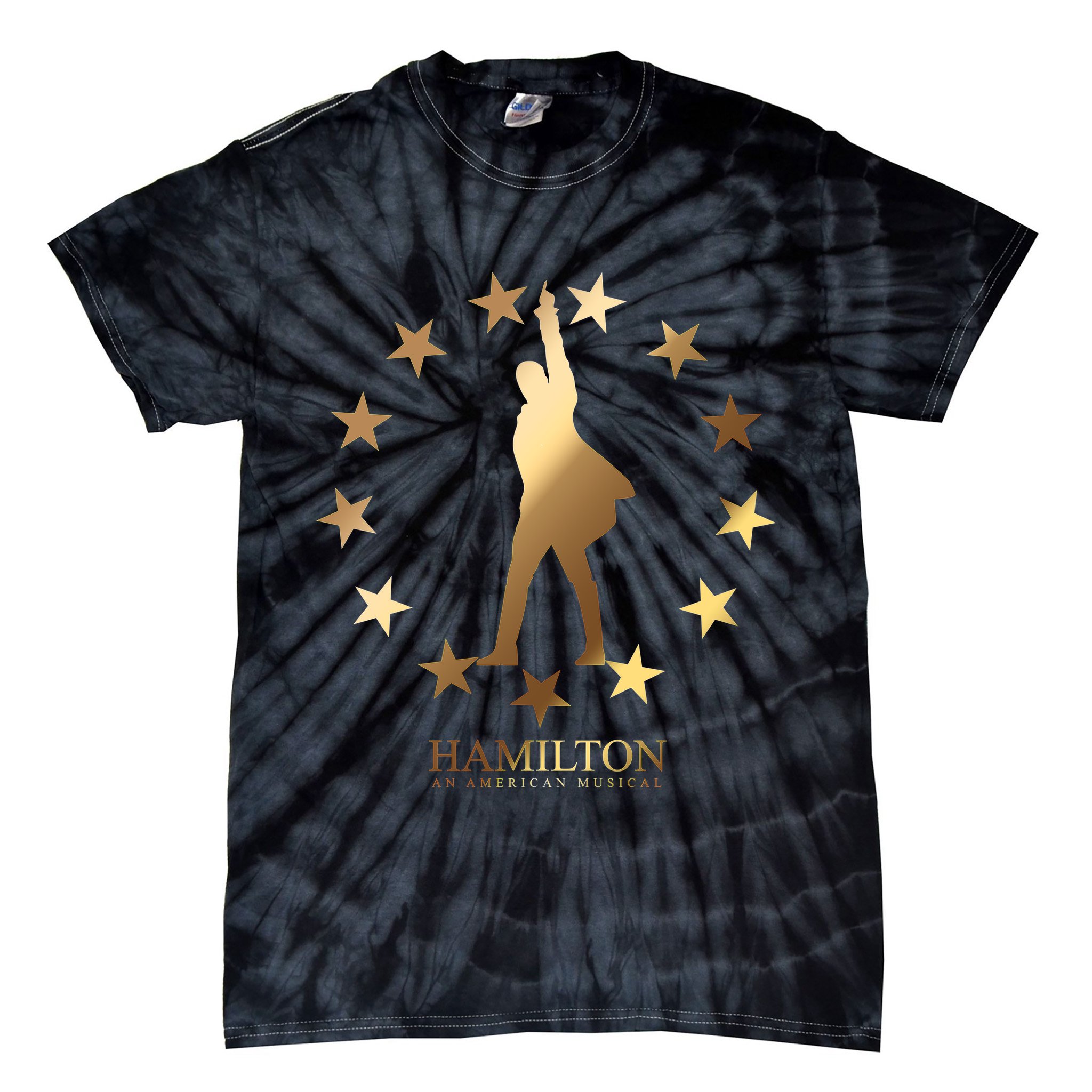 Hamilton An American Musical Golden Stars Tie-Dye T-Shirt