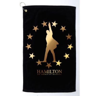 Hamilton An American Musical Golden Stars Golf Towel