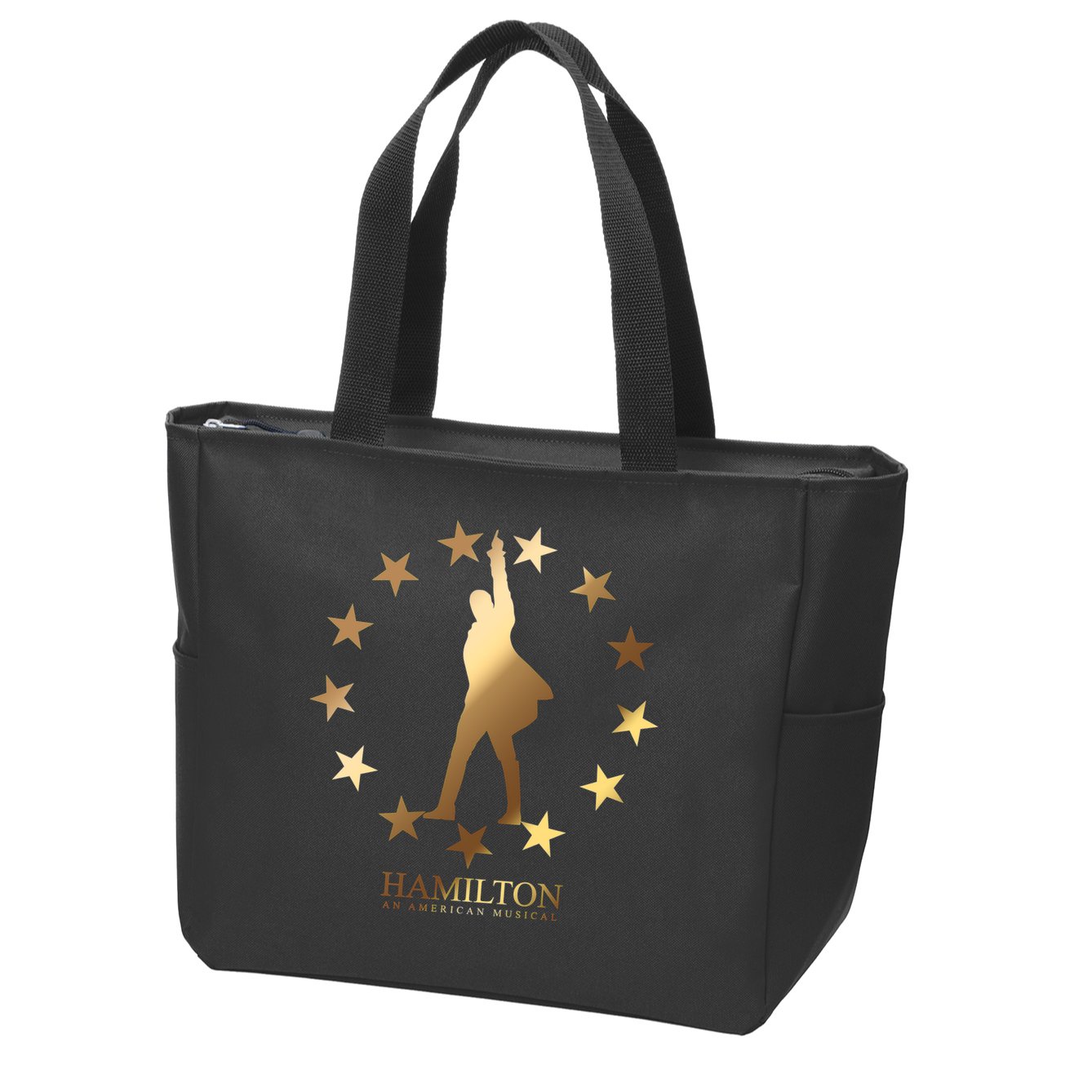 Hamilton An American Musical Golden Stars Zip Tote Bag