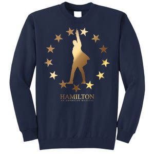 Hamilton An American Musical Golden Stars Tall Sweatshirt