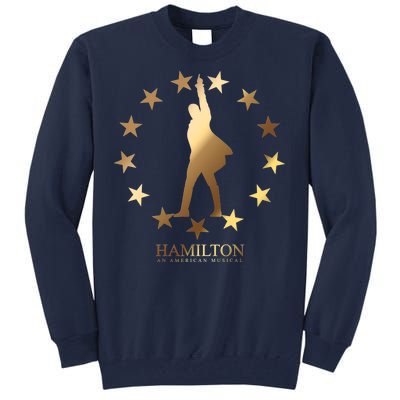 Hamilton An American Musical Golden Stars Tall Sweatshirt