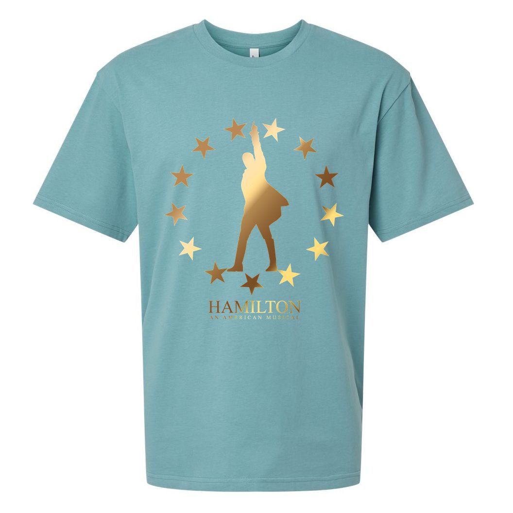 Hamilton An American Musical Golden Stars Sueded Cloud Jersey T-Shirt