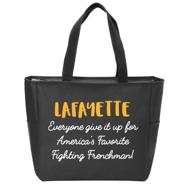 Hamilton Lafayette America's Favorite Frenchman Zip Tote Bag