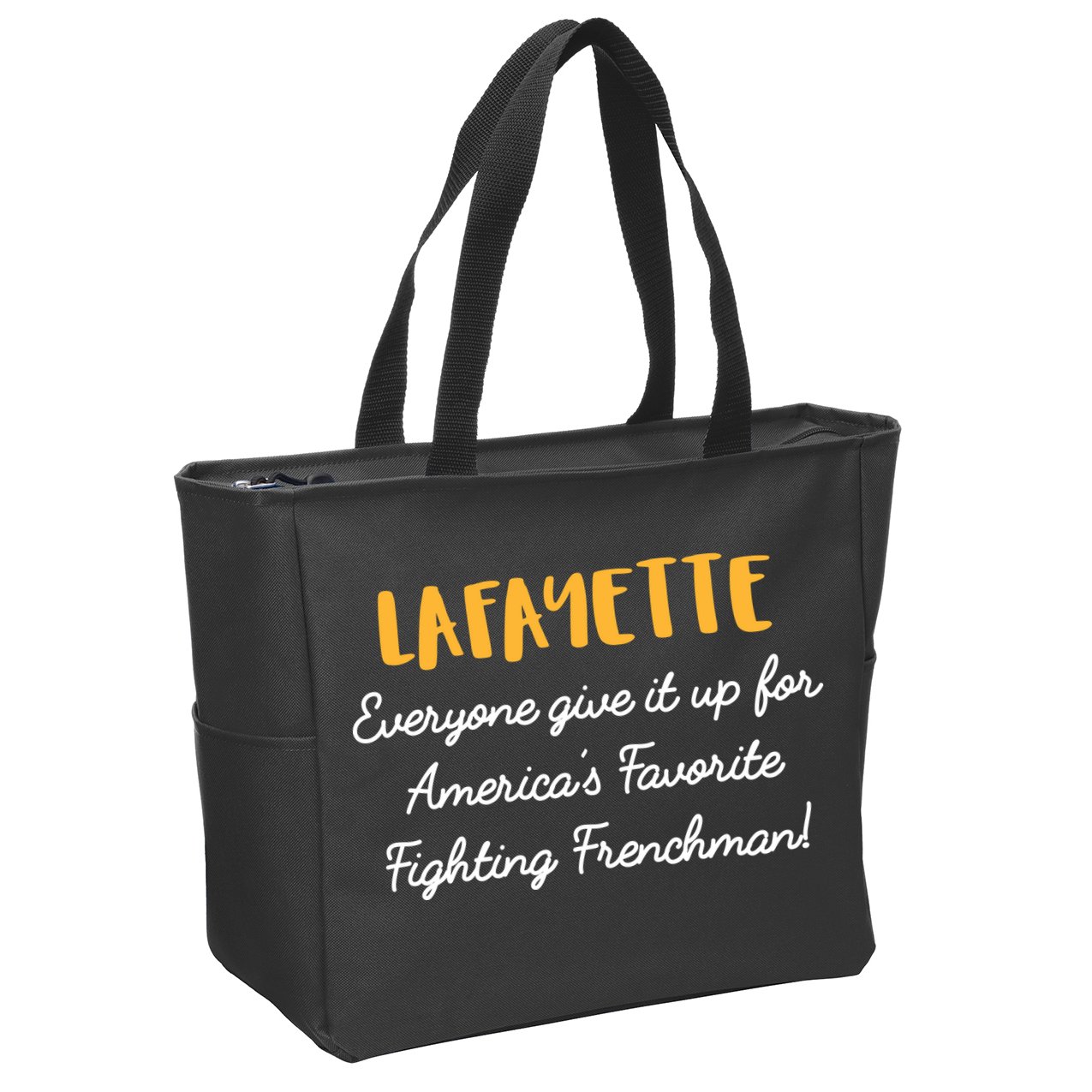 Hamilton Lafayette America's Favorite Frenchman Zip Tote Bag
