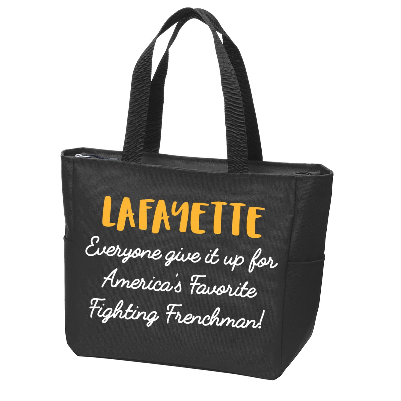 Hamilton Lafayette America's Favorite Frenchman Zip Tote Bag
