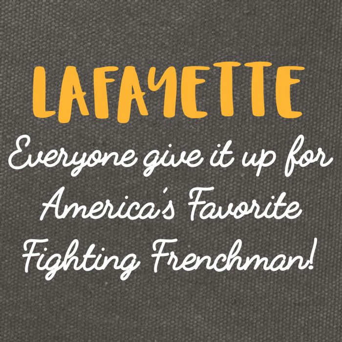 Hamilton Lafayette America's Favorite Frenchman Cotton Canvas Backpack