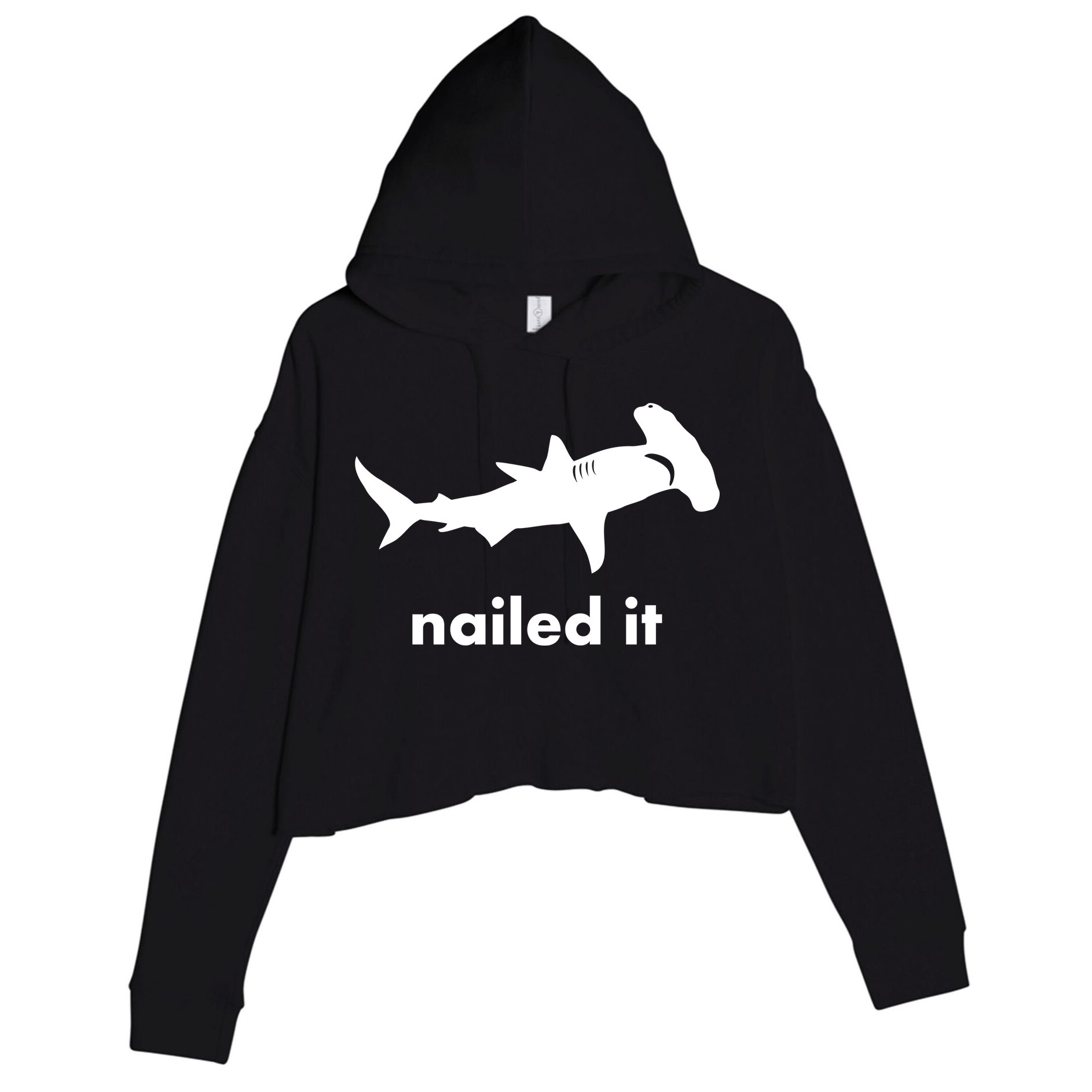 Hammerhead Nailed It Funny Crop Fleece Hoodie