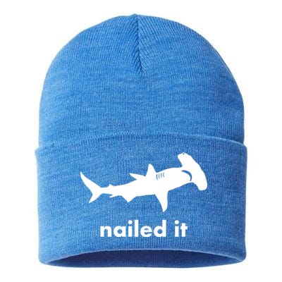 Hammerhead Nailed It Funny Sustainable Knit Beanie