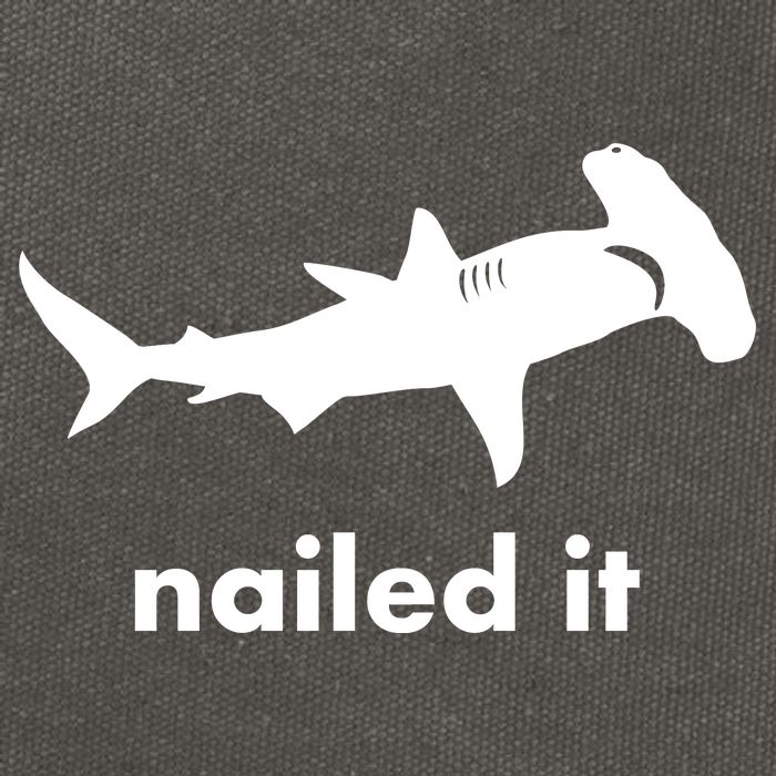 Hammerhead Nailed It Funny Cotton Canvas Backpack