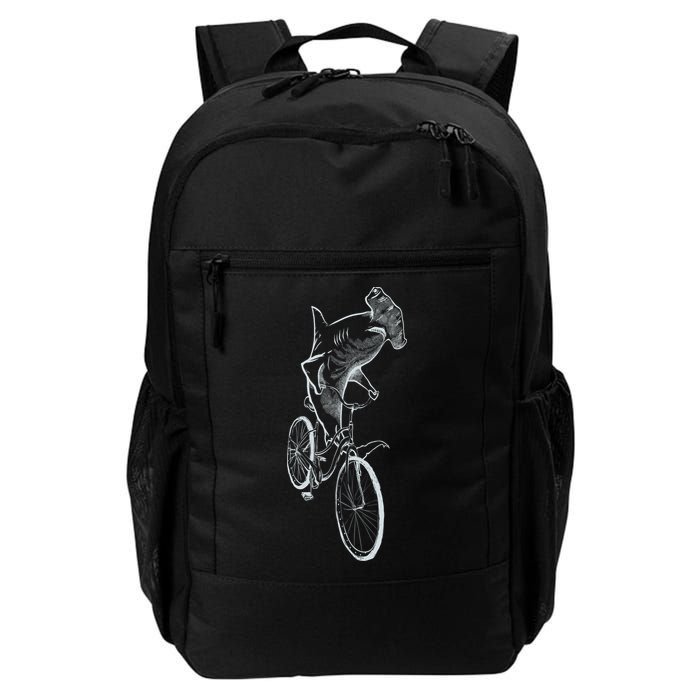 Hammerhead Shark Riding Bicycle Backpack