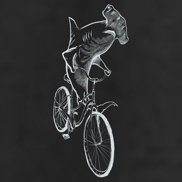 Hammerhead Shark Riding Bicycle Adult Drive Performance Visor