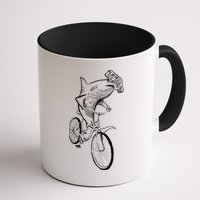 Hammerhead Shark Riding Bicycle Mug