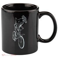 Hammerhead Shark Riding Bicycle 11oz C Handle Ceramic Mug