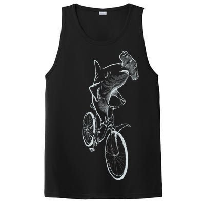 Hammerhead Shark Riding Bicycle PosiCharge Competitor Tank