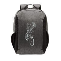 Hammerhead Shark Riding Bicycle Vector Backpack