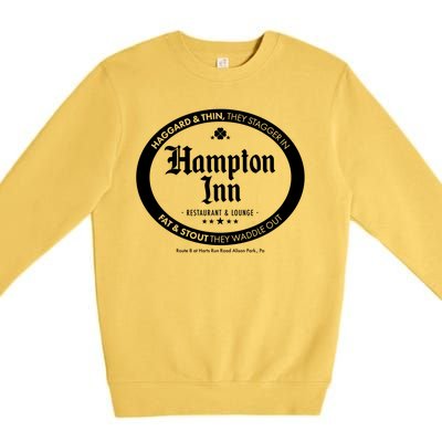 Hampton Inn Restaurant And Lounge Logo Premium Crewneck Sweatshirt