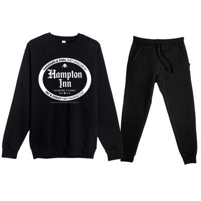 Hampton Inn Restaurant And Lounge Logo Premium Crewneck Sweatsuit Set