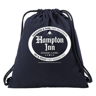 Hampton Inn Restaurant And Lounge Logo Drawstring Bag