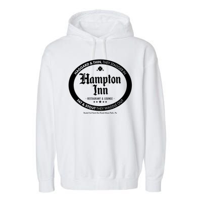 Hampton Inn Restaurant And Lounge Logo Garment-Dyed Fleece Hoodie