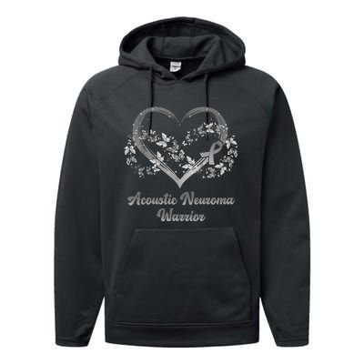 Heart Acoustic Neuroma Warrior Gifts Performance Fleece Hoodie