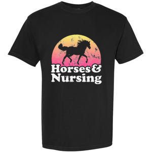 Horse and Nurse  or Horses Nursing Garment-Dyed Heavyweight T-Shirt