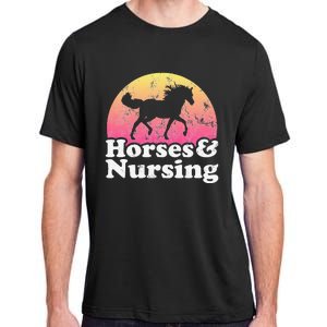 Horse and Nurse  or Horses Nursing Adult ChromaSoft Performance T-Shirt