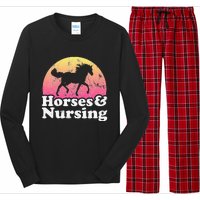 Horse and Nurse  or Horses Nursing Long Sleeve Pajama Set