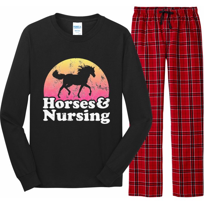 Horse and Nurse  or Horses Nursing Long Sleeve Pajama Set