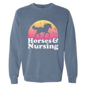 Horse and Nurse  or Horses Nursing Garment-Dyed Sweatshirt