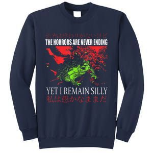 Horrors Are Never Ending Yet I Remain Silly Japanese Frog Sweatshirt