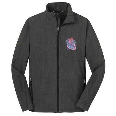 Heart Anatomy Nursing School Cardiologist Anatomical Heart Core Soft Shell Jacket