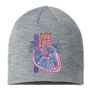 Heart Anatomy Nursing School Cardiologist Anatomical Heart Sustainable Beanie