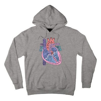 Heart Anatomy Nursing School Cardiologist Anatomical Heart Tall Hoodie