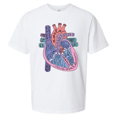 Heart Anatomy Nursing School Cardiologist Anatomical Heart Sueded Cloud Jersey T-Shirt